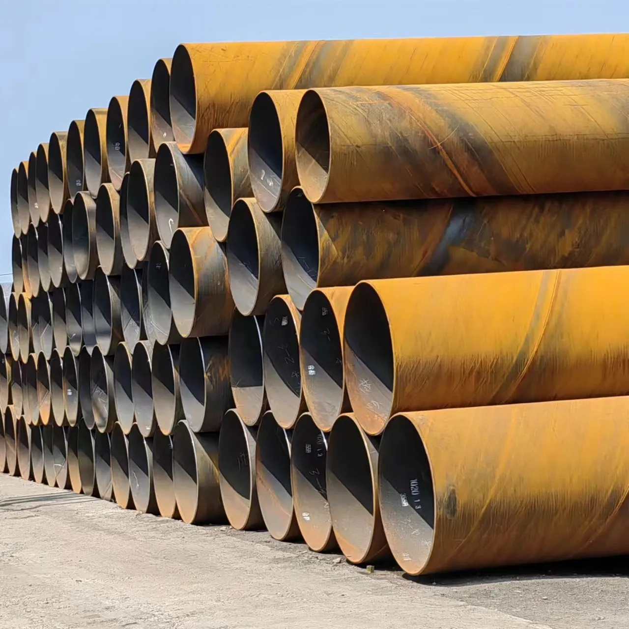 ISO9001 Carbon Steel Spiral Pipe Helical Seam Spiral Welded Steel Pipe Used For Oil And Gas